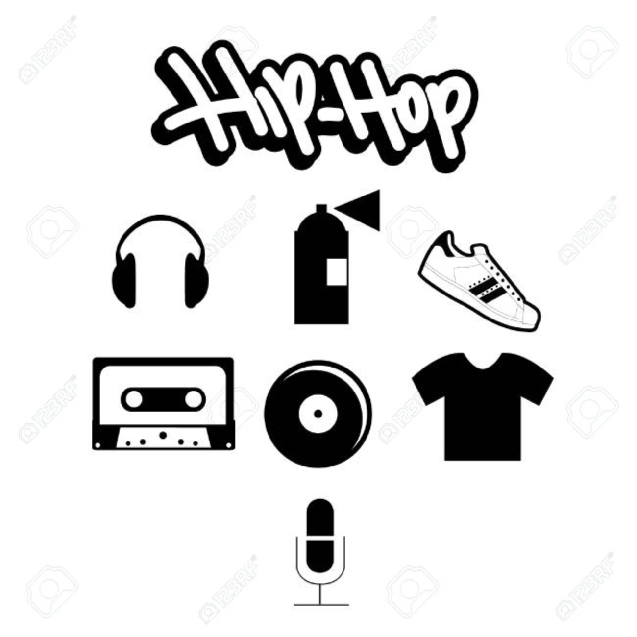 Hiphop Elements Stock Vector 71025794 Hiphop Elements Stock Vector 71025794