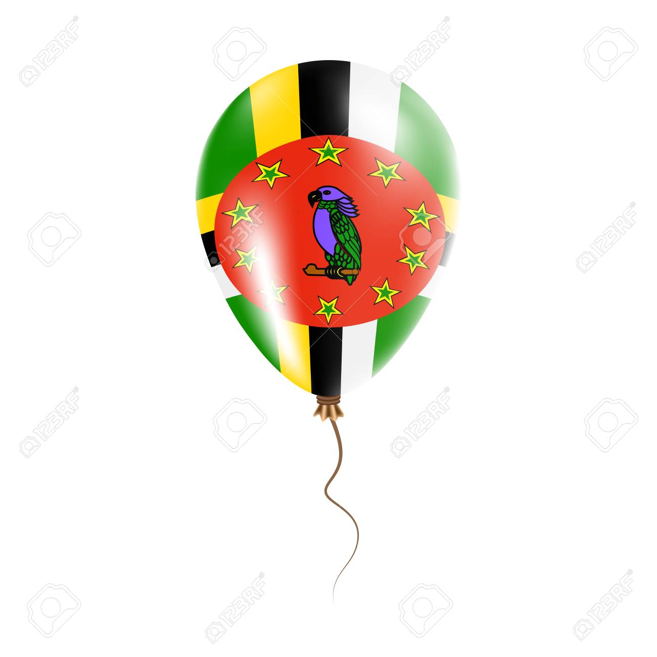 dominica balloon with flag