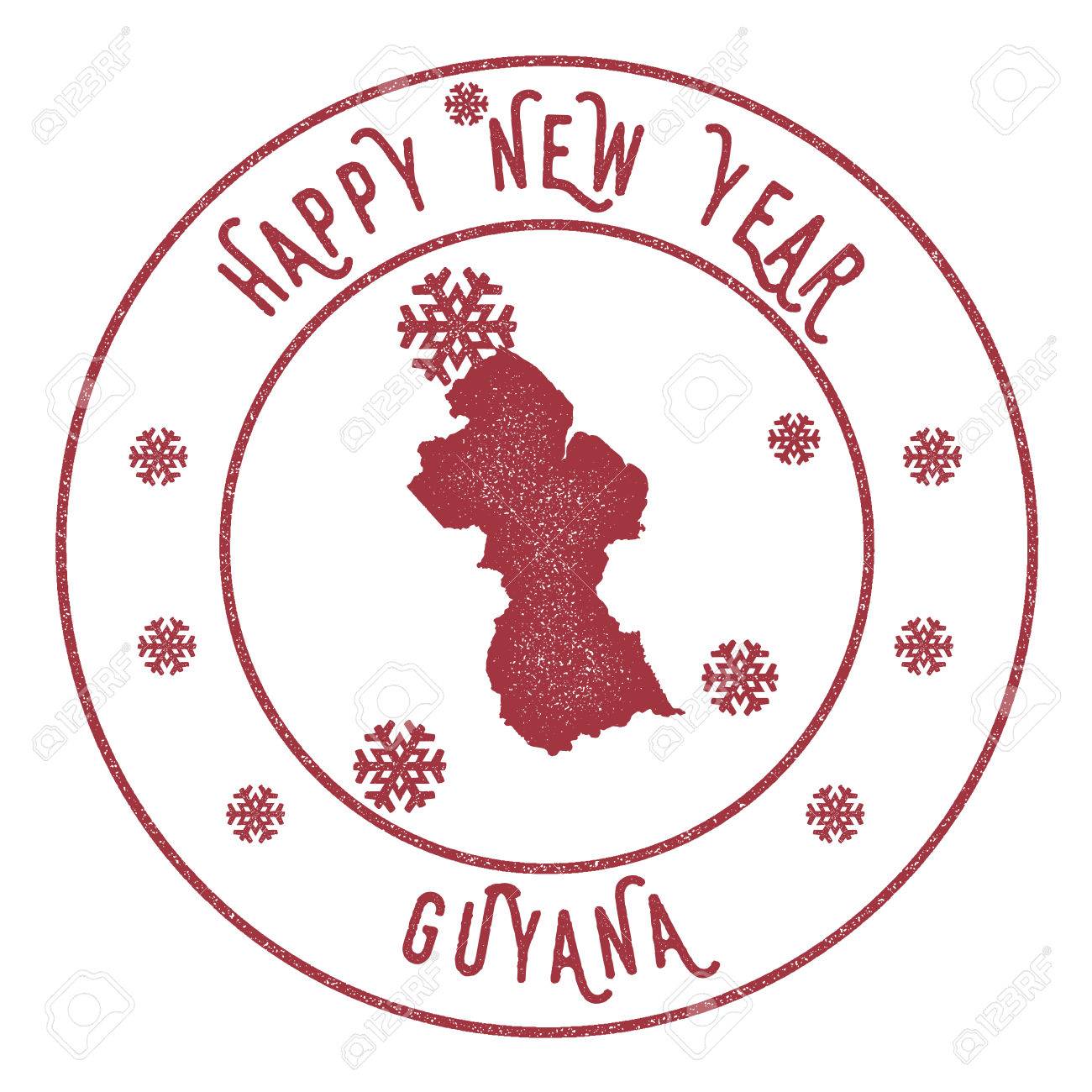 Retro Joyeux Anniversaire Du Timbre Guyana Timbre En Caoutchouc Stylise Avec Carte De Comte Et Texte De Bonne Annee Illustration Vectorielle Clip Art Libres De Droits Vecteurs Et Illustration Image