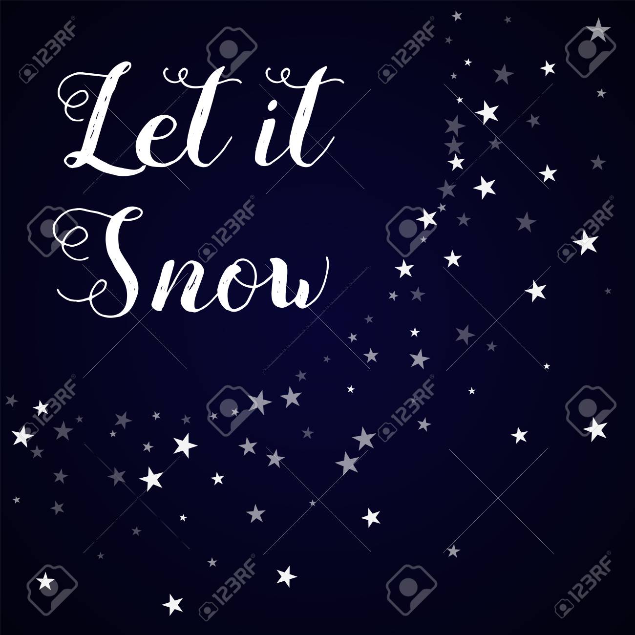 let it snow greeting card random falling stars background random let it snow photo card