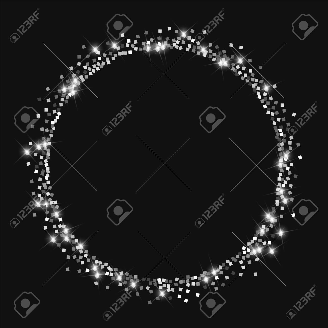 輝く銀黒の背景に輝くシルバーの丸い形状 立派なベクトルイラスト のイラスト素材 ベクタ Image 9355