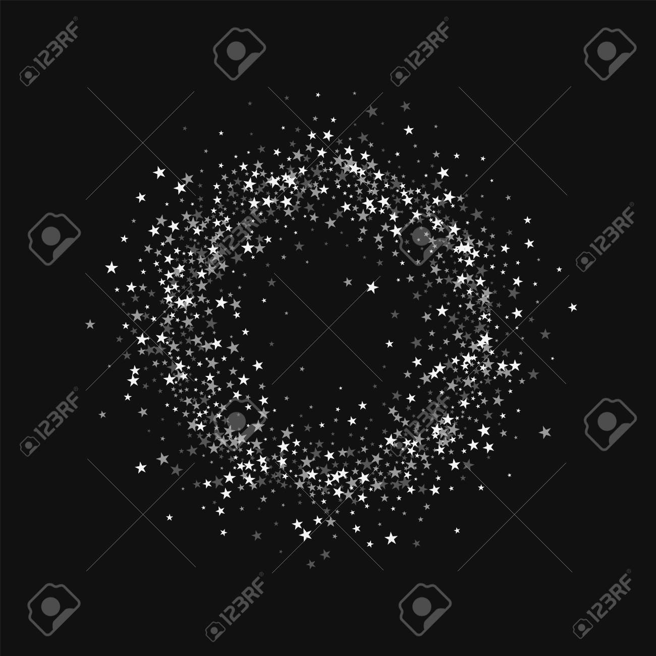 Amazing Falling Stars. Small Circle Frame With Amazing Falling Stars On  Black Background. Stunning Vector Illustration. Royalty Free SVG, Cliparts,  Vectors, and Stock Illustration. Image 93657712.