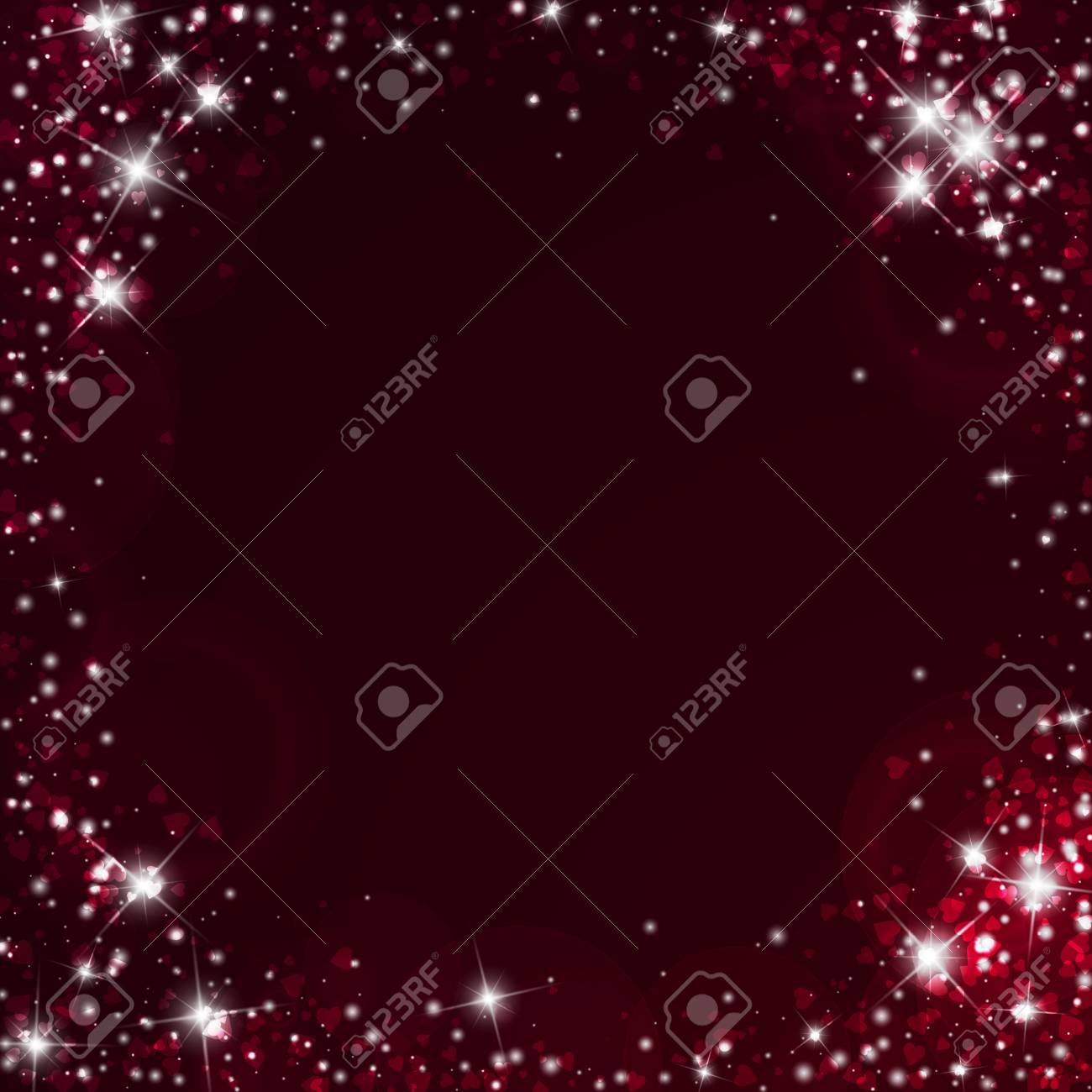 落ちる心バレンタインの背景 ワインレッドの背景にコーナーフレーム 落ちる心バレンタインデー思い出に残るデザイン ベクトルイラスト のイラスト素材 ベクタ Image