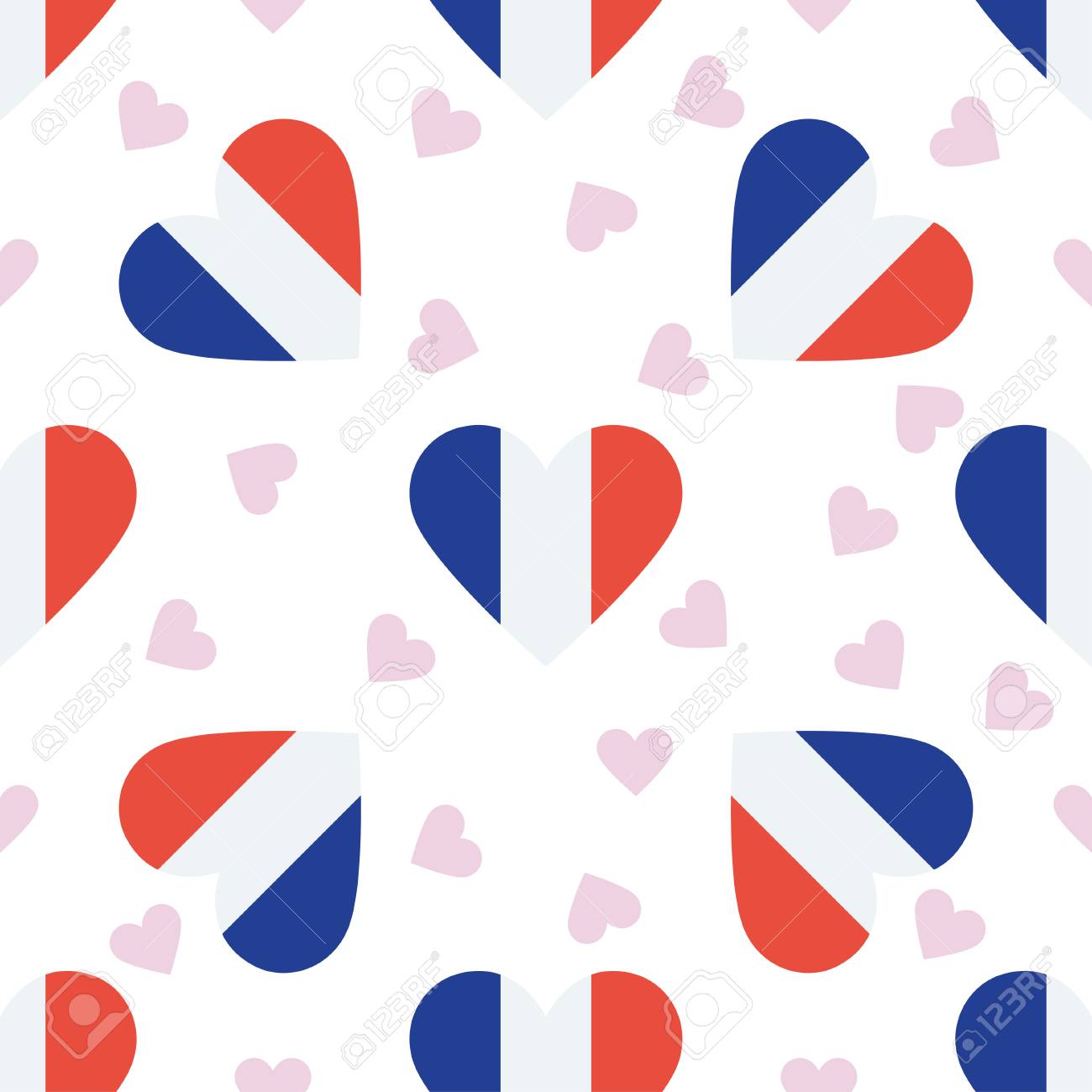 new caledonia independence day seamless pattern patriotic