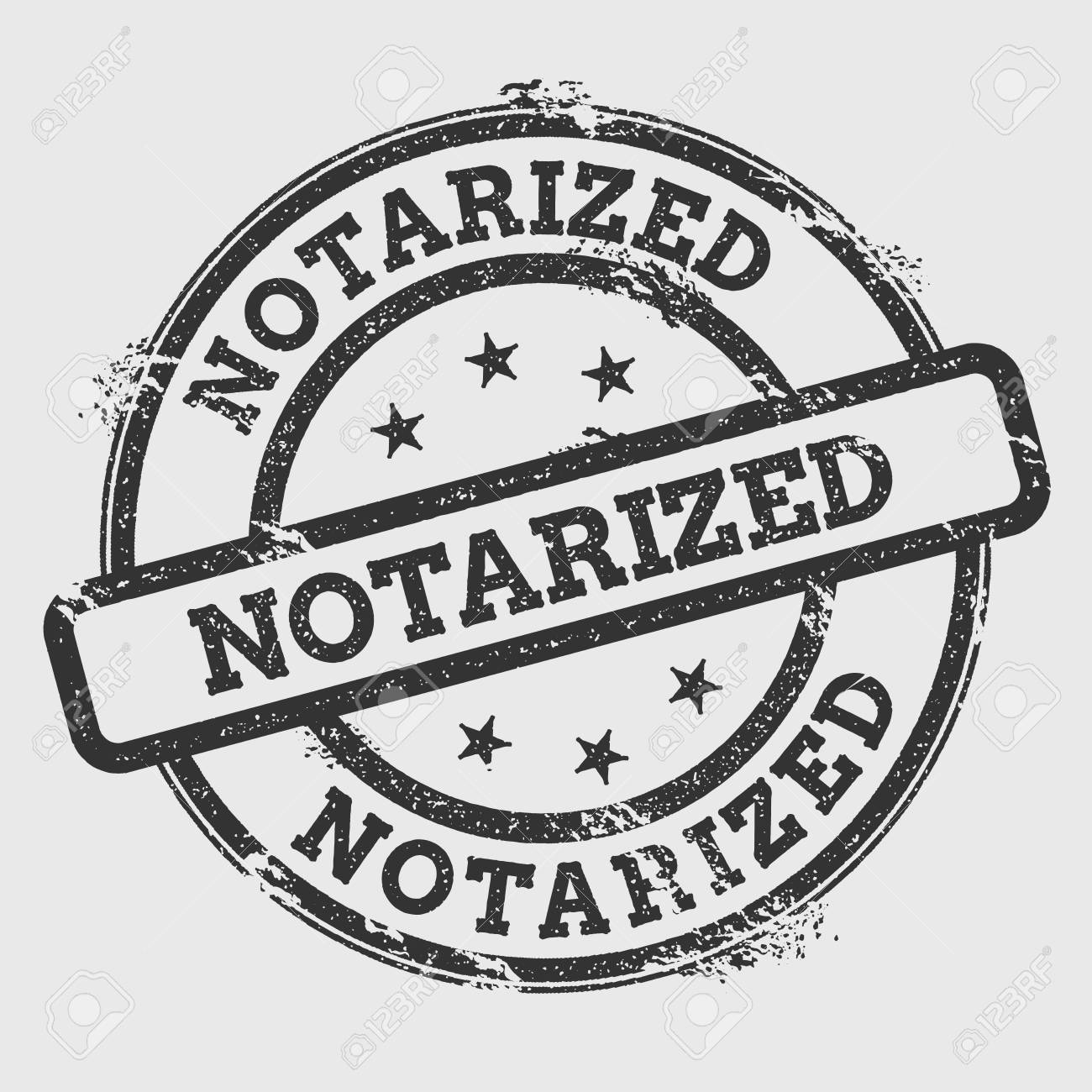 Notarized Rubber Stamp Isolated On White Background. Grunge Round Seal With  Text, Ink Texture And Splatter And Blots, Vector Illustration. Royalty Free  SVG, Cliparts, Vectors, And Stock Illustration. Image 99509916.