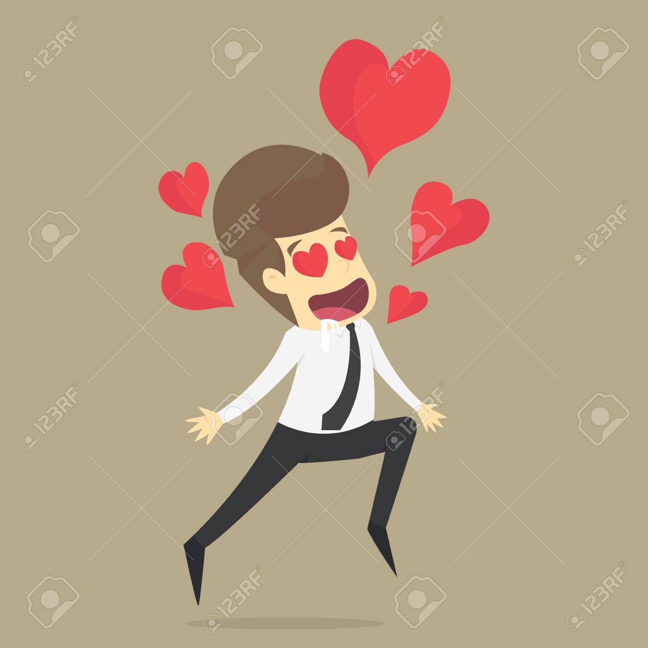 Businessman In Love. Fall In Love.VECTOR. Royalty Free Cliparts, Vectors, And Stock Illustration. Image 79235933.