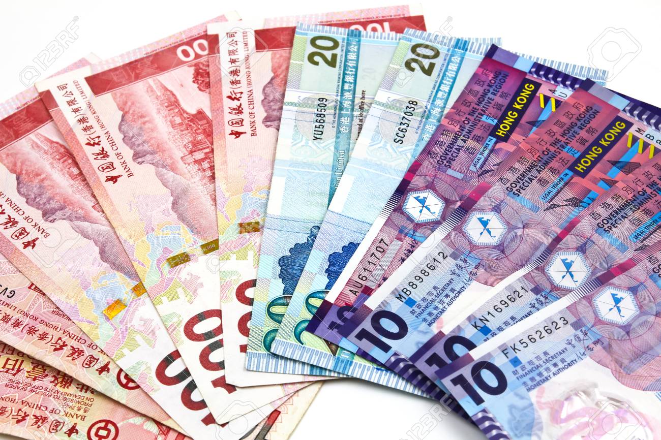 홍콩 달러 지폐입니다. 홍콩 달러는 홍콩의 국가 통화입니다. 로열티 무료 사진, 그림, 이미지 그리고 스톡포토그래피. Image  49221549