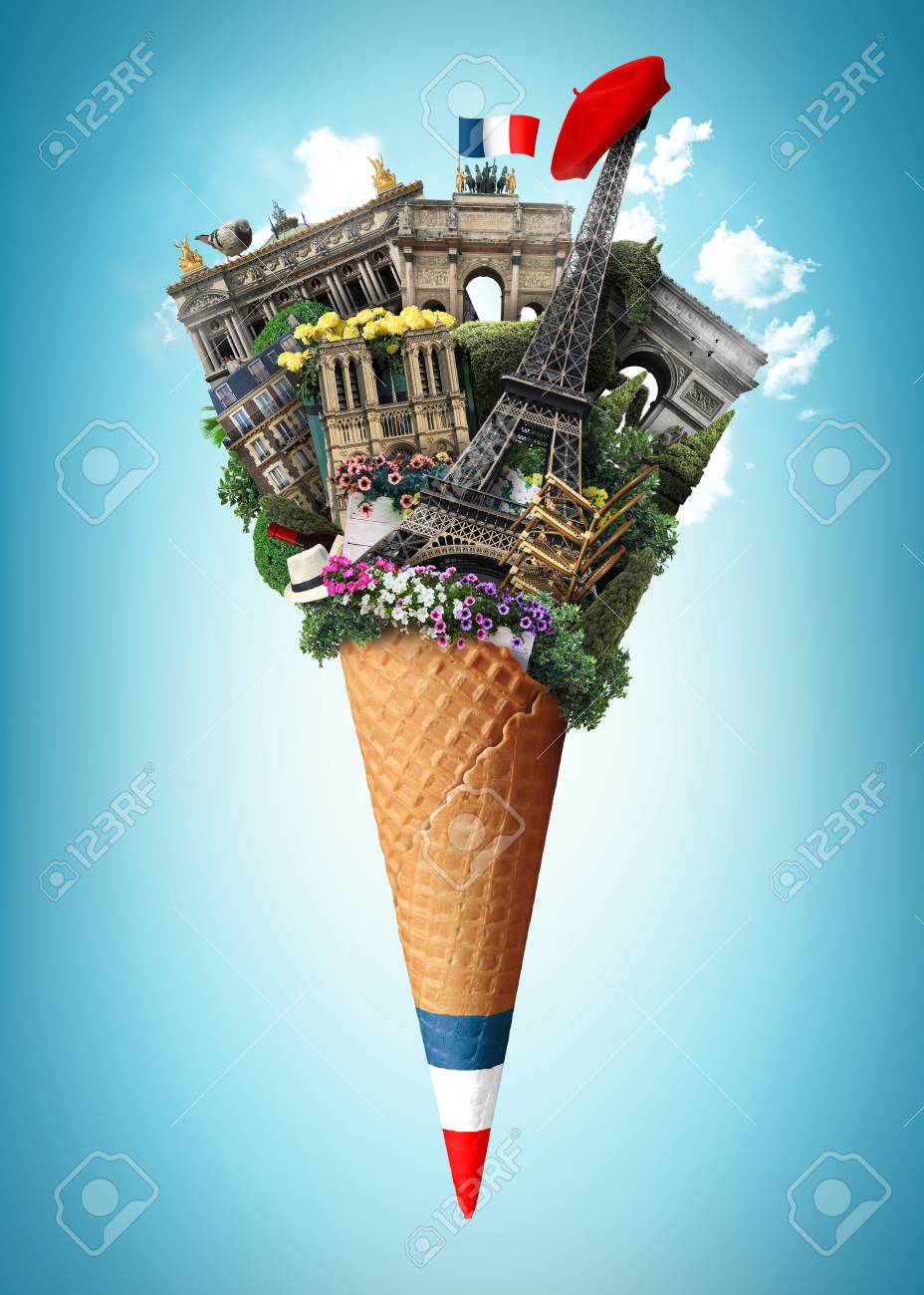 フランス アイス クリームでパリのランドマーク の写真素材 画像素材 Image フランス アイス クリームでパリのランドマーク の写真素材 画像素材 Image