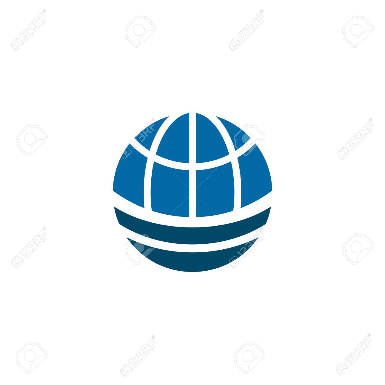 Globe Icon Logo Design Inspiration Vector Template Royalty Free