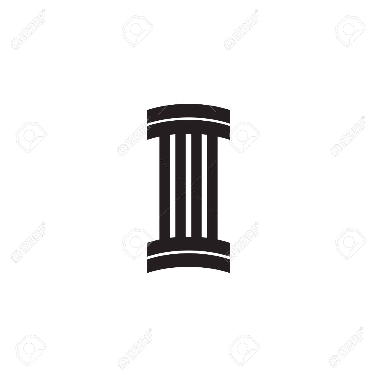 Pillar Icon Logo Design Inspiration Vector Template Royalty Free