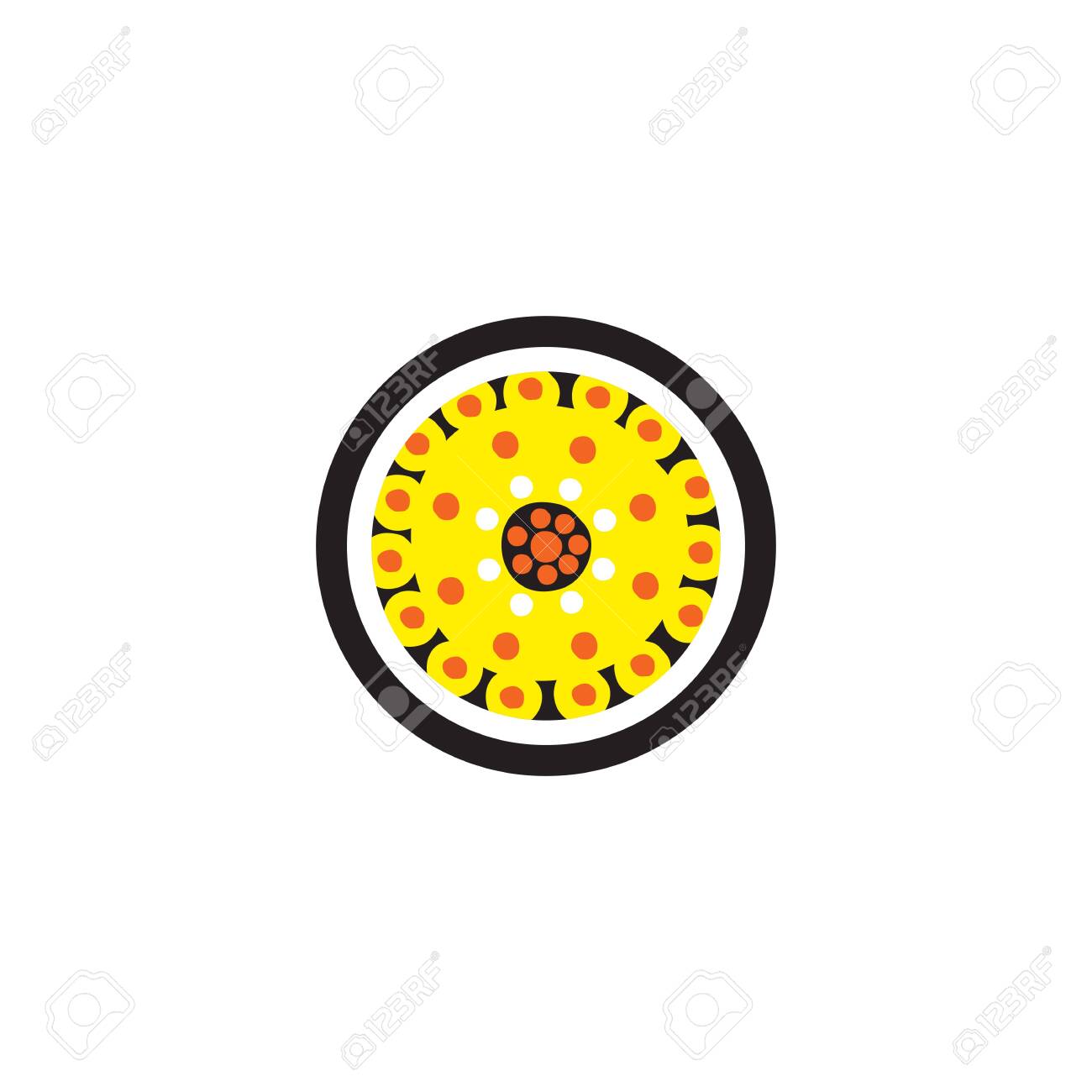 Aboriginal Art Dots Painting Icon Logo Design Inspiration Vector Royalty Free Cliparts Vectors And Stock Illustration Image 132595836