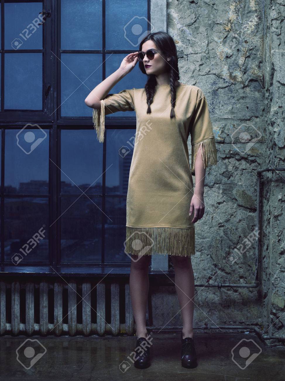 elegant dress with boots