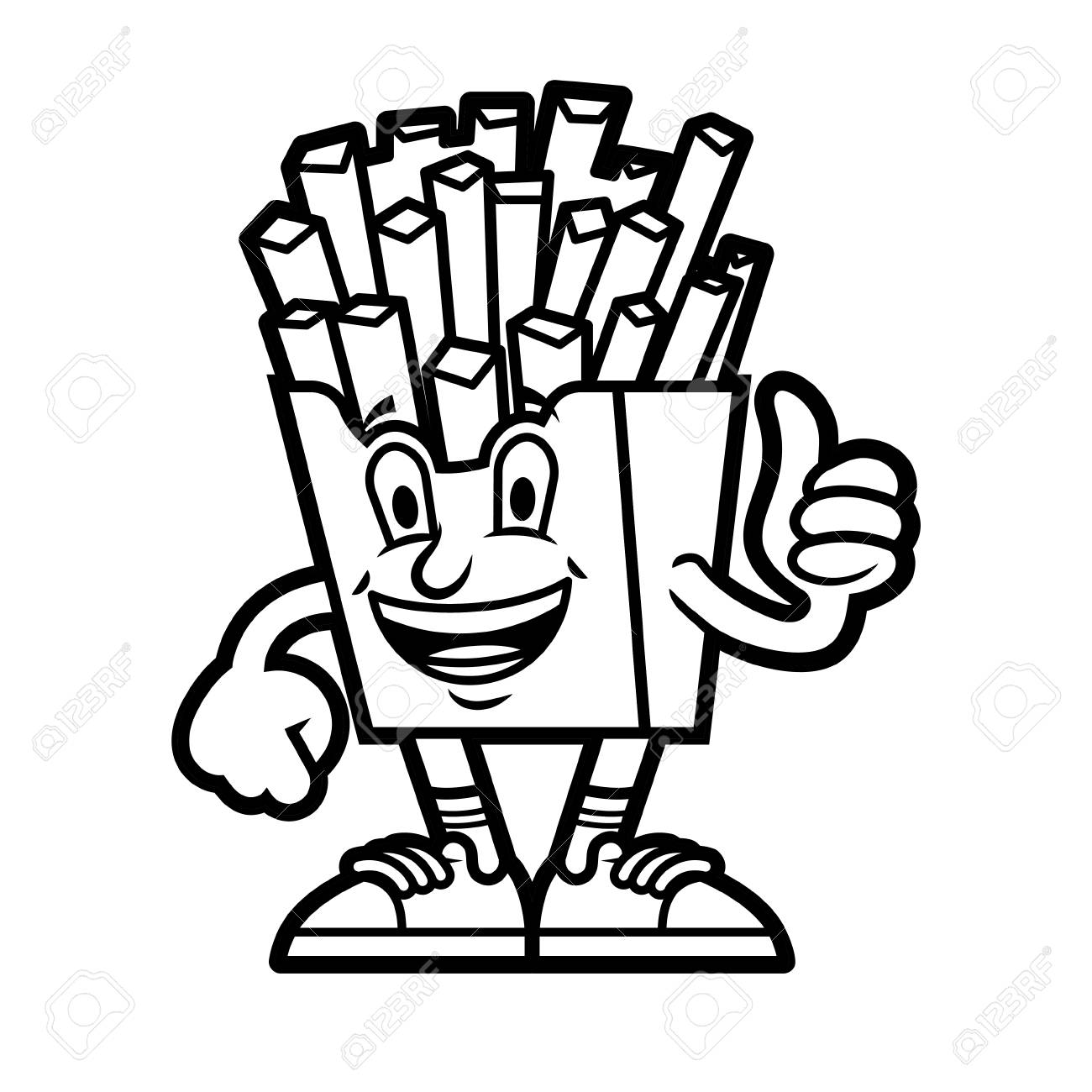 Featured image of post Cute Fries Clipart Black And White Fries cute frenc burger fun steak fry