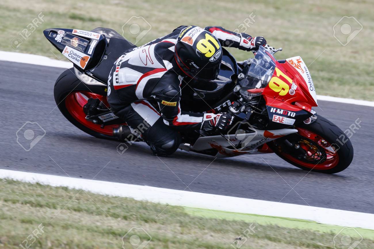 Misano Adriatico Italie 20 Juin 2015 Yamaha Yzf R6 De H Moto Team Pilote Par Aulestia Aleix En Action Lors De La Superstock 600 Qualifications Lors De La Fim Superstock 600