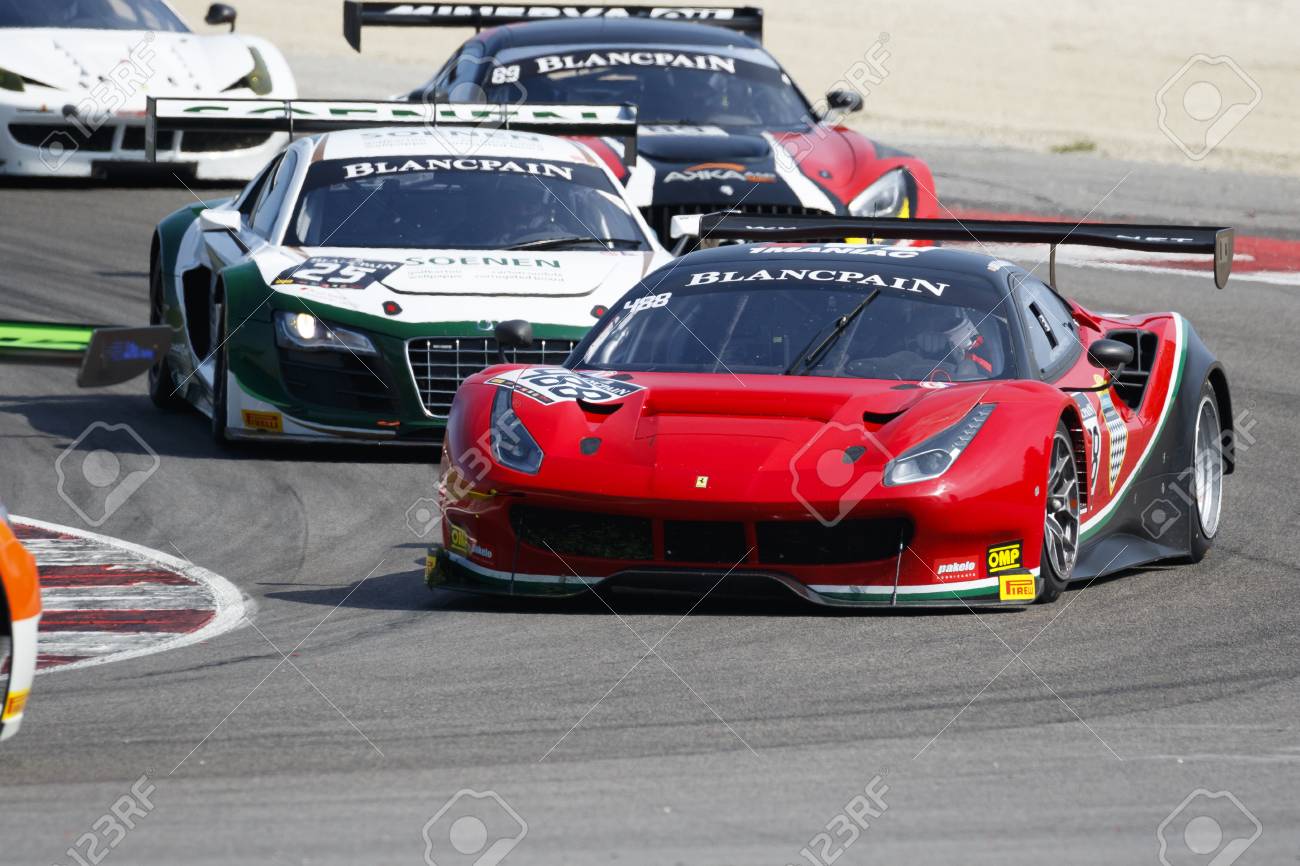 Misano Adriatico Italy April 10 2016 Ferrari 488 Gt3 Of