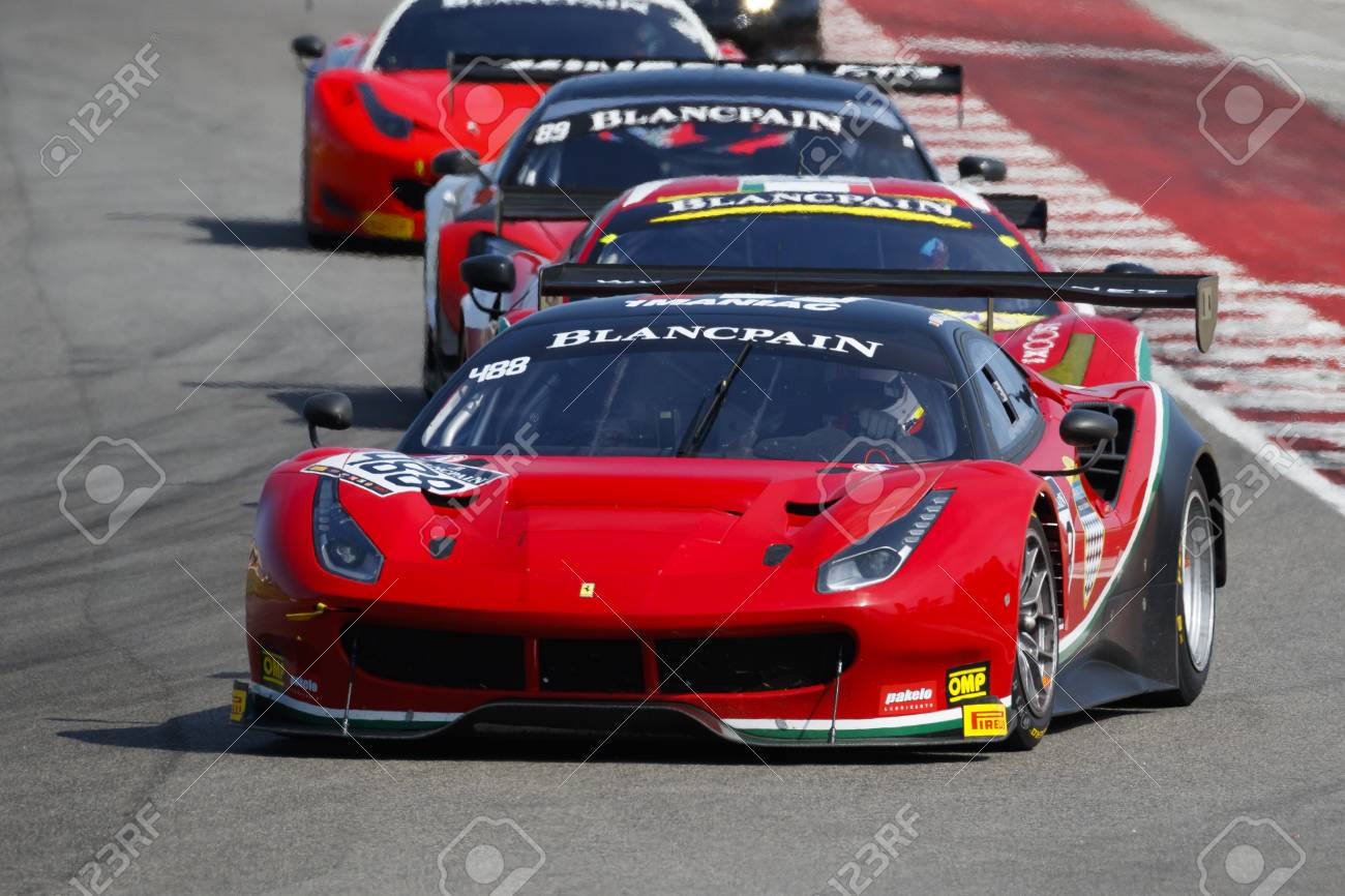 Misano Adriatico Italy April 10 2016 Ferrari 488 Gt3 Of