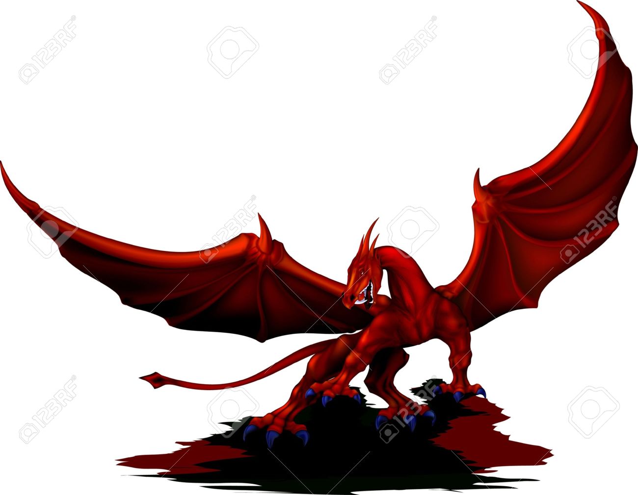 Red Dragon Wings Revealed Royalty Free Cliparts Vectors And Stock Illustration Image 10341036