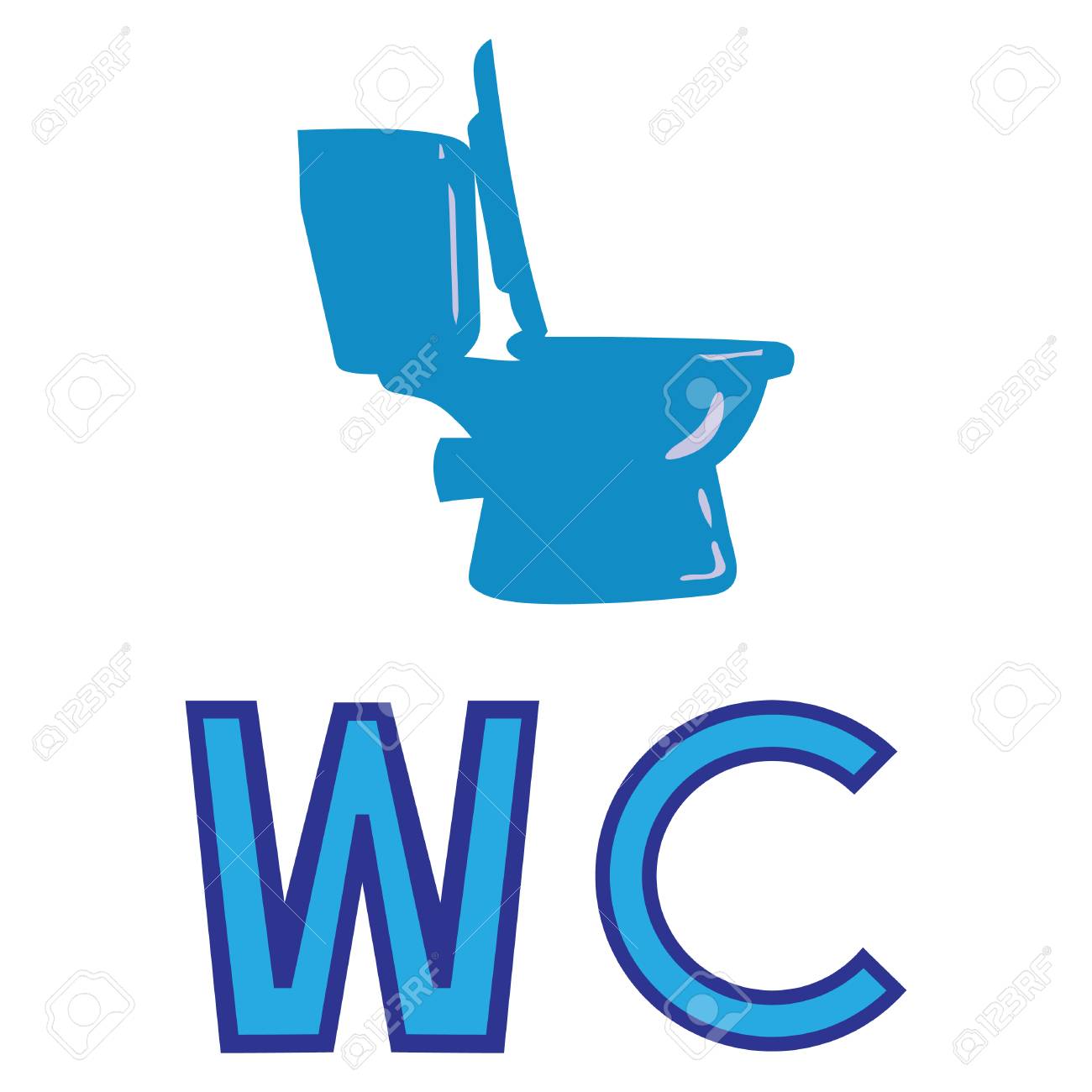 Toilet Symbol,WC Bathroom Toilet ,vector Royalty Free SVG, Cliparts,  Vectors, and Stock Illustration. Image 69145567., image size:1300x1300