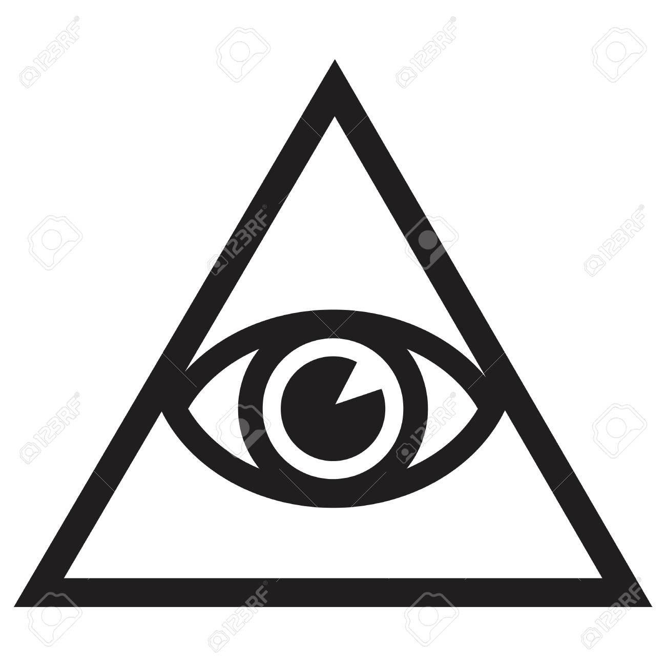illuminate symbolic icon with all seeing eye royalty free cliparts