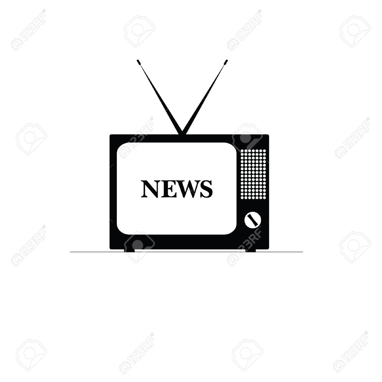 昔のテレビのニュースでそれ のイラスト素材 ベクタ Image