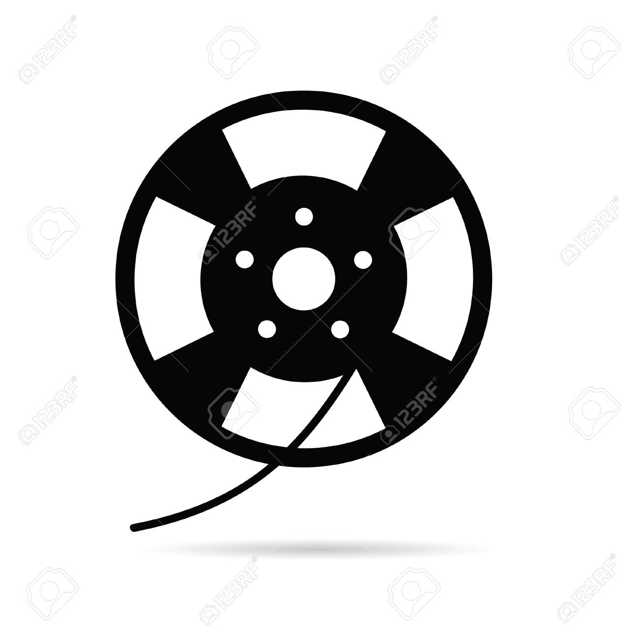 Rolo De Fita De Filme Antigo Arte Ilustracao Ilustraciones Vectoriales Clip Art Vectorizado Libre De Derechos Image 93631128