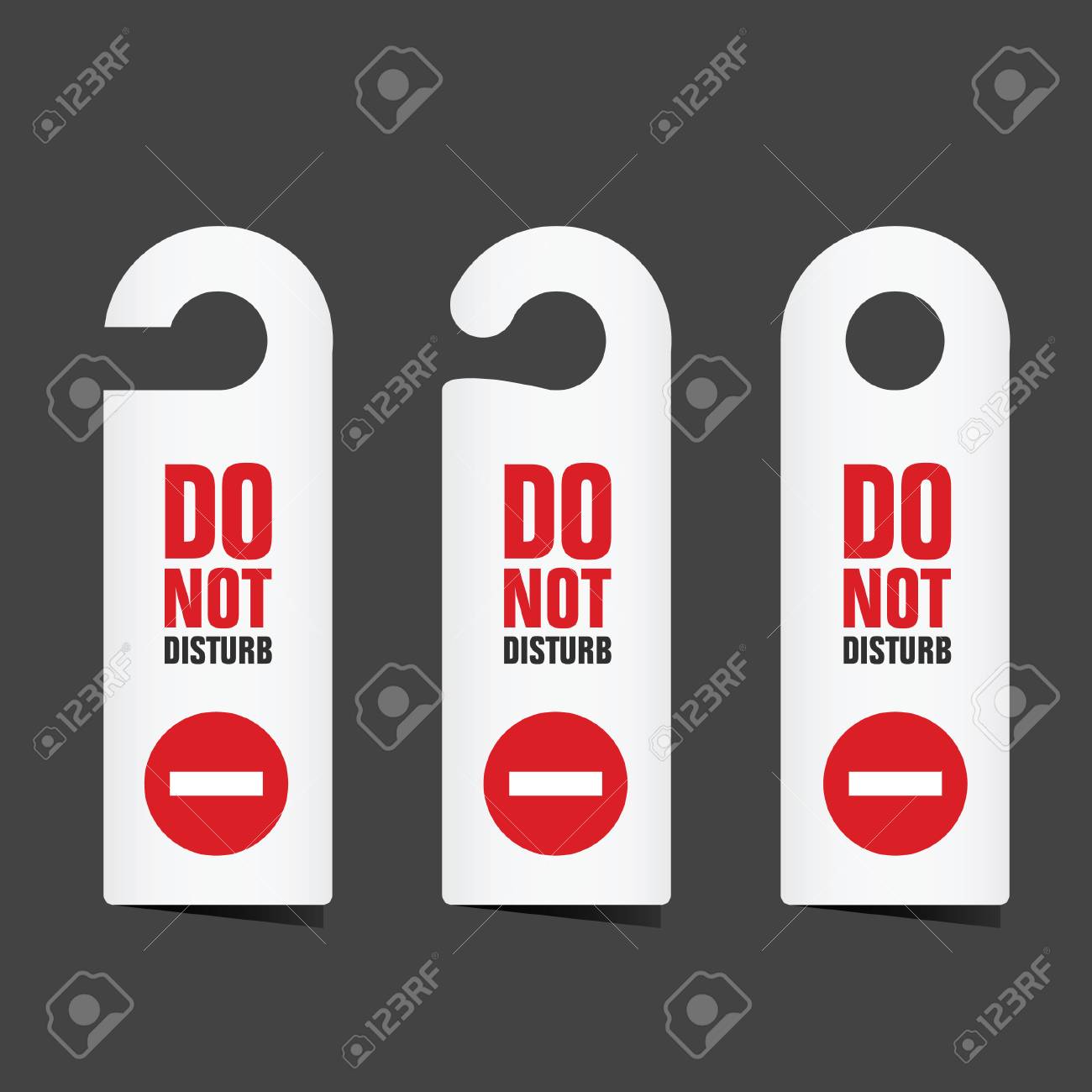 do not disturb sign illustration on grey backgroud royalty free