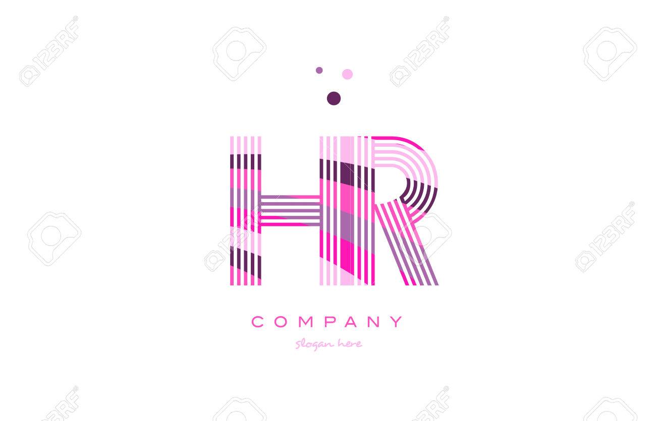 Hr Hr 알파벳 문자 로고 분홍색 자주색 선 글꼴 창의적인 텍스트 도트 회사 벡터 아이콘 디자인 템플릿 로열티 무료 사진, 그림,  이미지 그리고 스톡포토그래피. Image 79355631