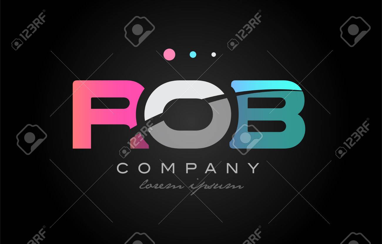 rob r o b three 3 letter logo combination alphabet vector creative