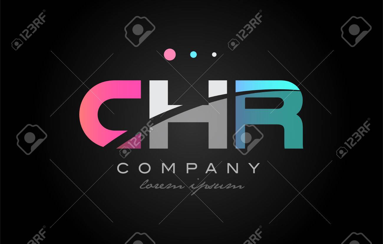 chr c h r three 3 letter logo combination alphabet vector creative