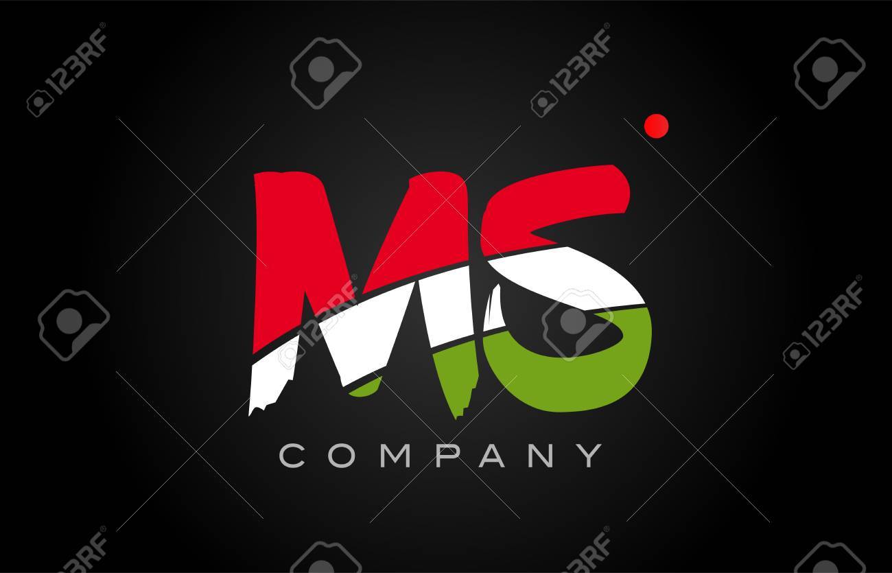 Ms M S 文字ロゴの組み合わせアルファベット ベクトル創造的企業のアイコン デザイン テンプレート モダンですのイラスト素材 ベクタ Image