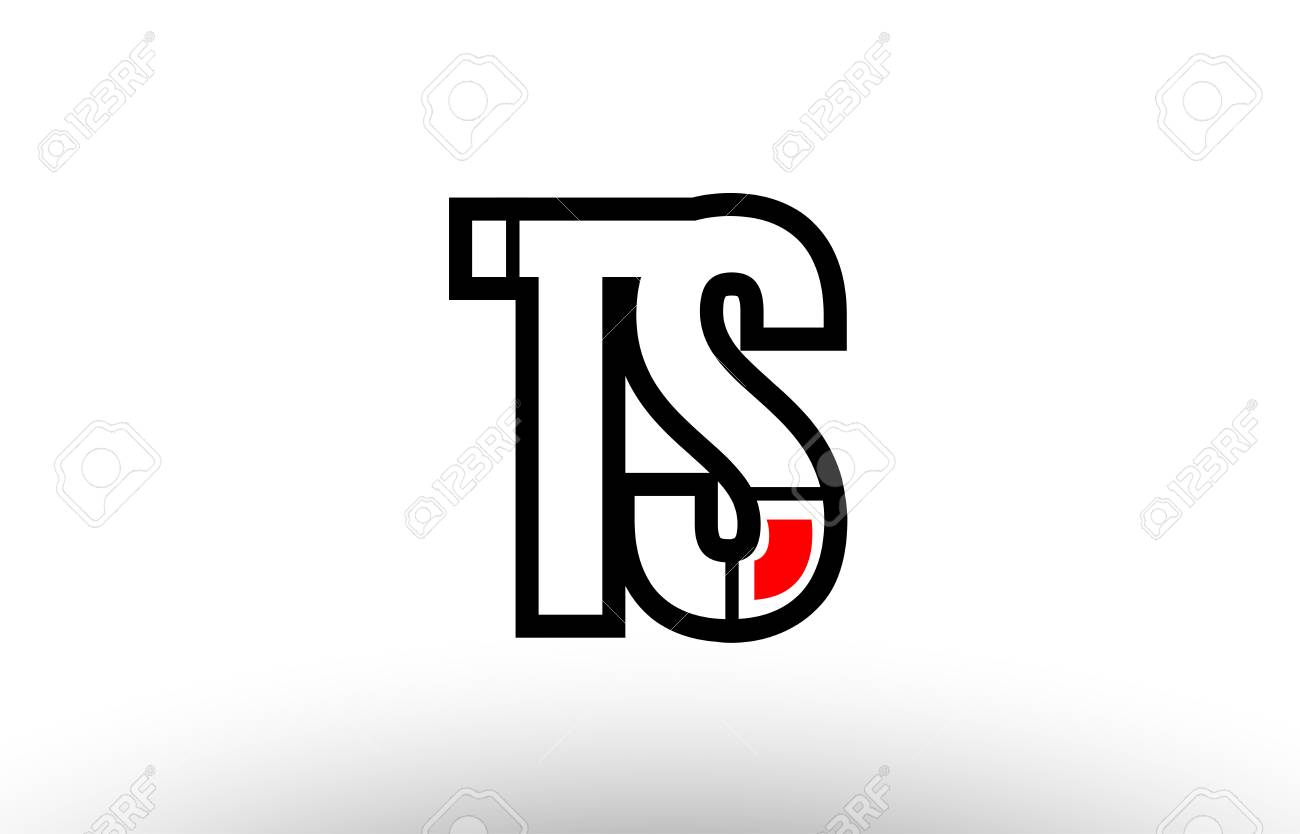 Black And White Alphabet Letter Ts T S Logo Combination Design Royalty Free Cliparts Vectors And Stock Illustration Image