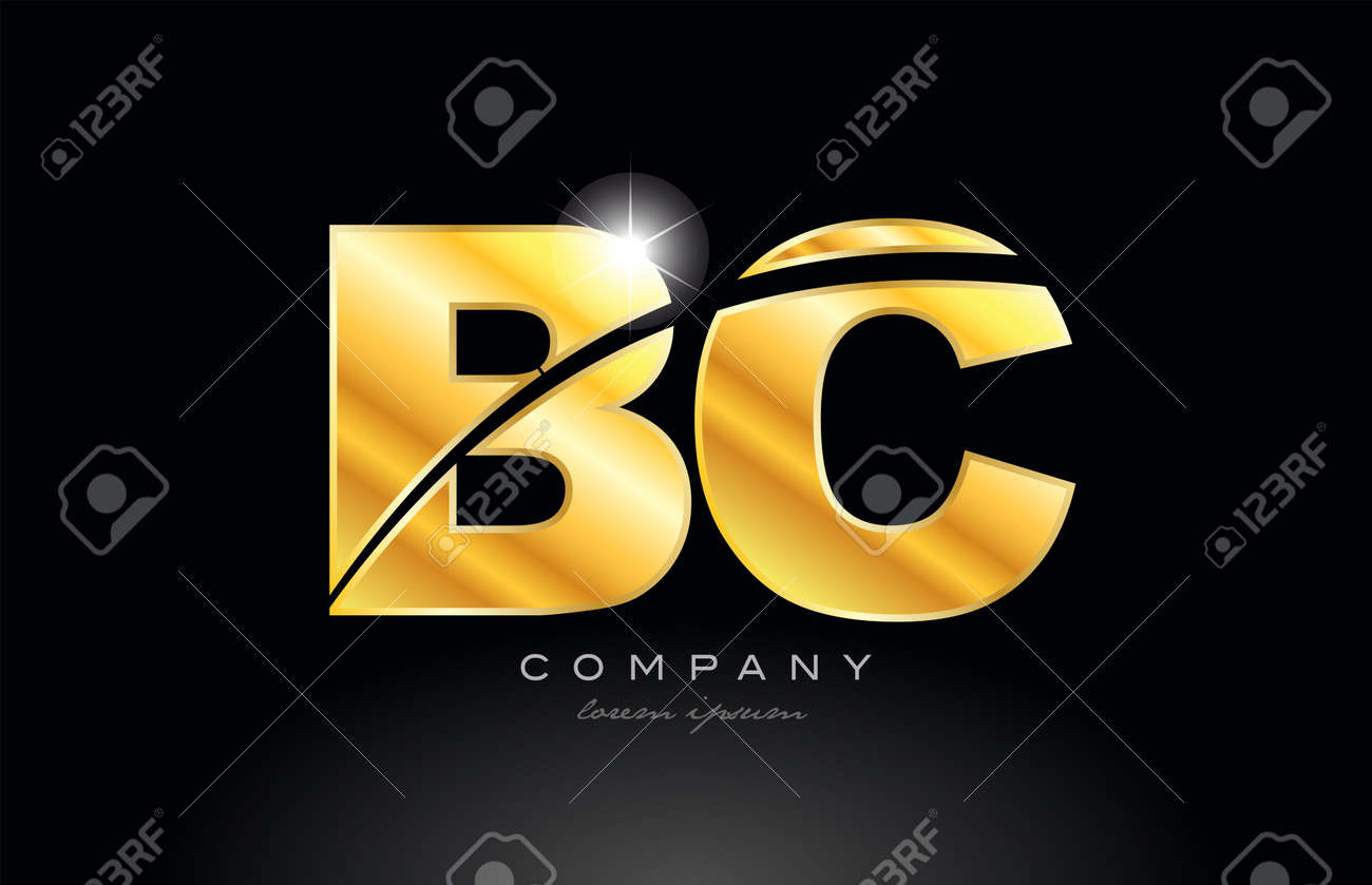 Combination Letter Bc B C Gold Golden Alphabet Logo Icon Design With Metal  Look On Black Background Suitable For A Company Or Business Royalty Free  SVG, Cliparts, Vectors, and Stock Illustration. Image 116755385., image size:1300x839