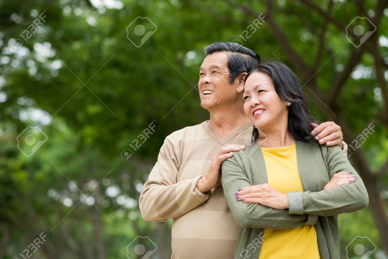 mature asian couple Playing disinterested in sex