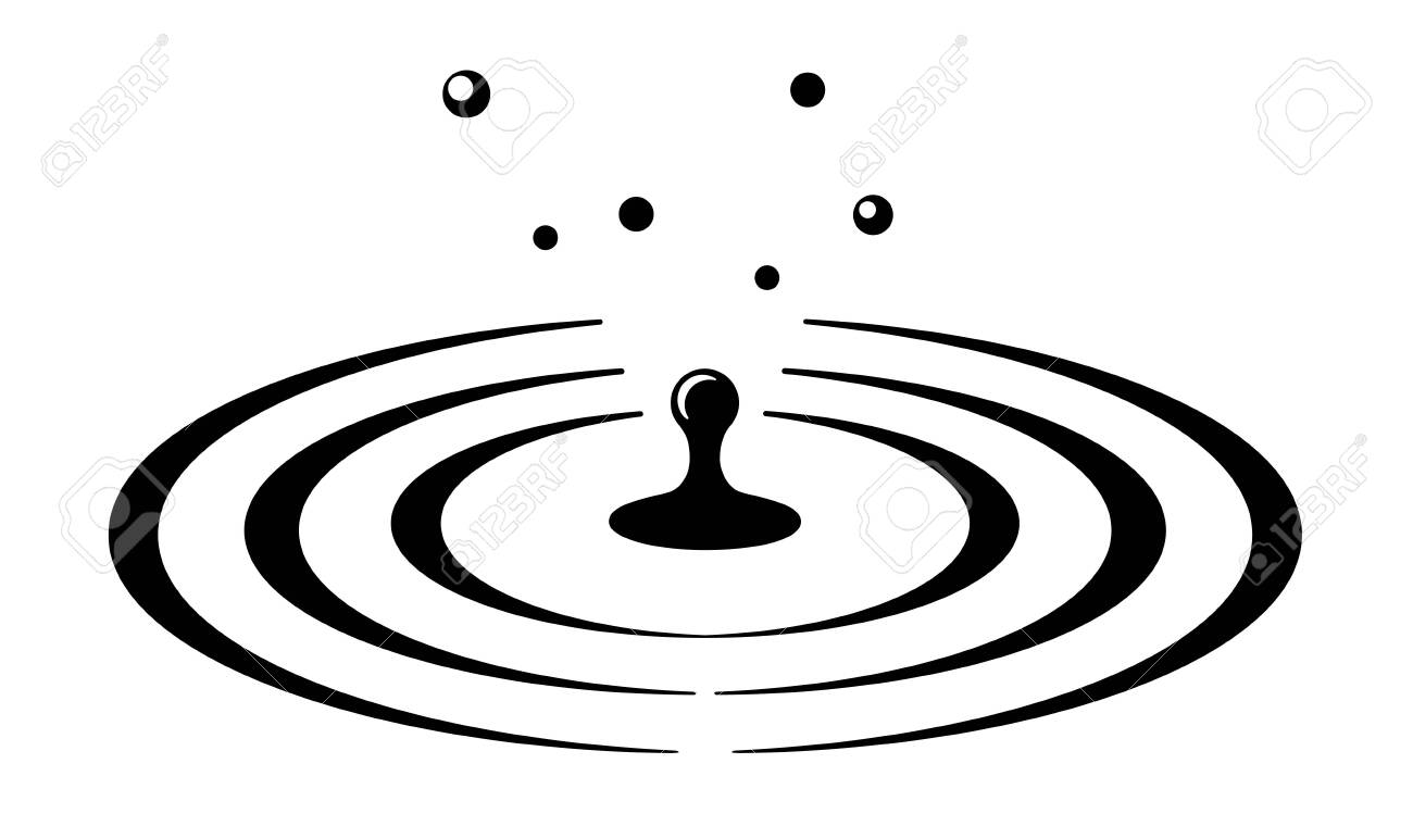 水滴とリップル、スプラッシュアイコン、サインのイラスト素材・ベクター Image 134199126