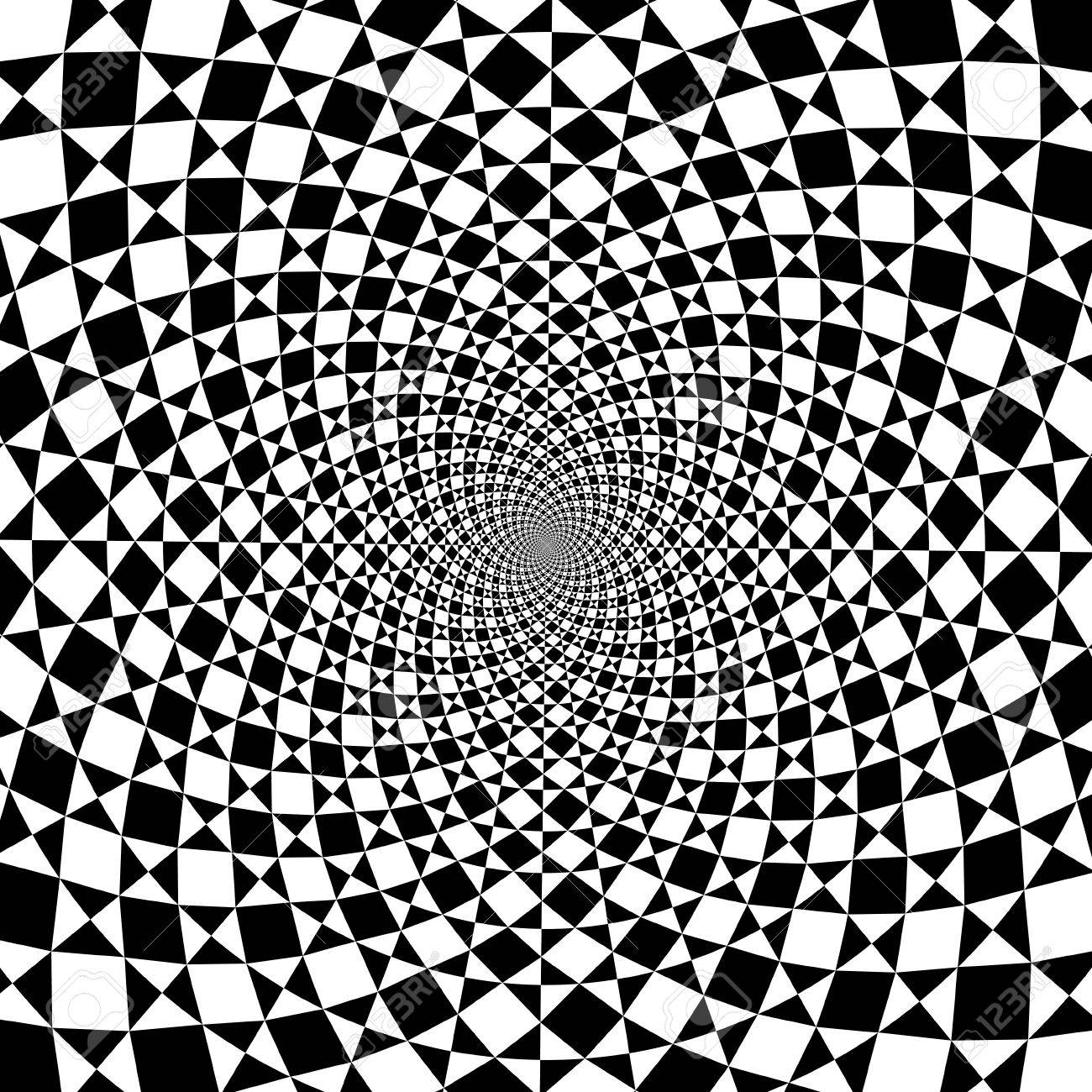 錯視は 黒と白の背景をズームします のイラスト素材 ベクタ Image