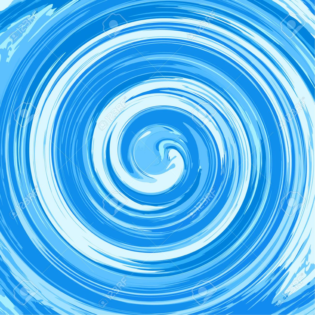 丸い回転図形回転図の青い背景の水のしぶきを旋回の抽象的な光沢 のイラスト素材 ベクタ Image