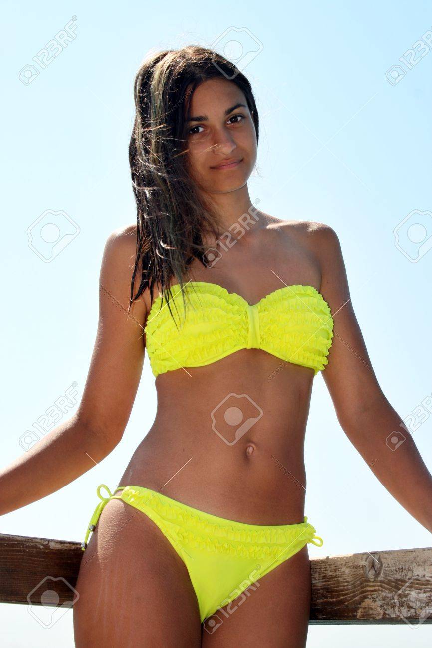 Teen Girl In Bikini Stock Photo, Picture and Royalty Free Image. Image  21621192.