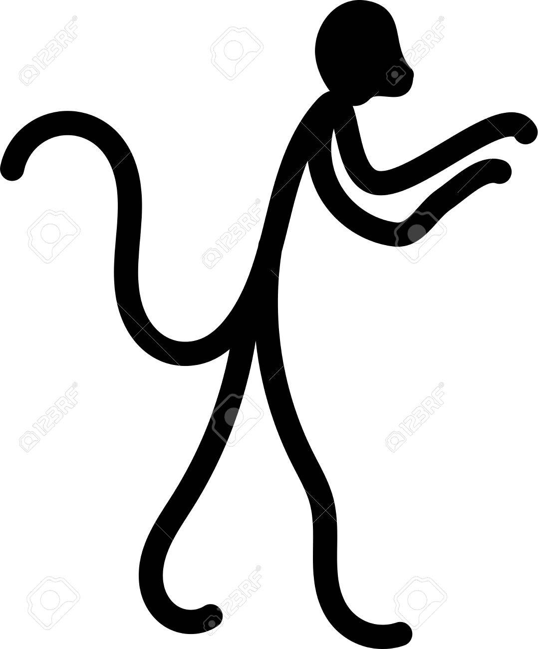 Simbolo Mono Negro Ilustraciones Vectoriales Clip Art Vectorizado