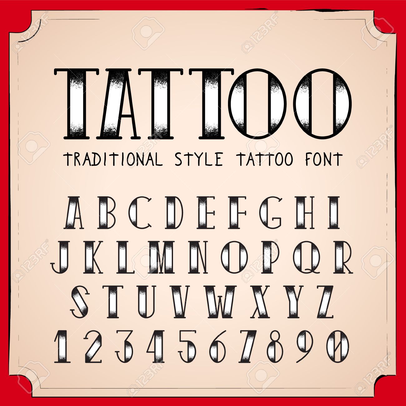 old tattoo style font vector traditional ink tattoo old tattoo style font vector traditional ink tattoo