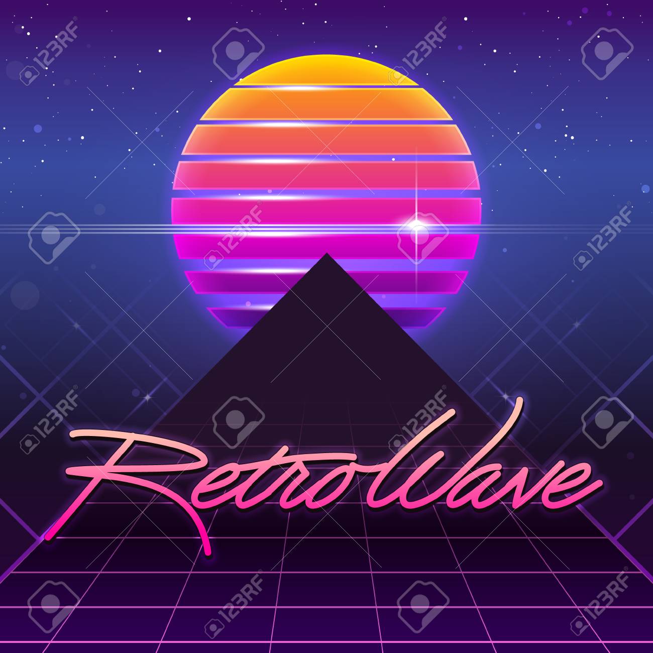80s Retro Sci Fi Background Vector Futuristic Synth Retro Wave Illustration In 1980s Posters Style Suitable For Any Print Design In 80s Style Royalty Free Cliparts Vectors And Stock Illustration Image 90824265