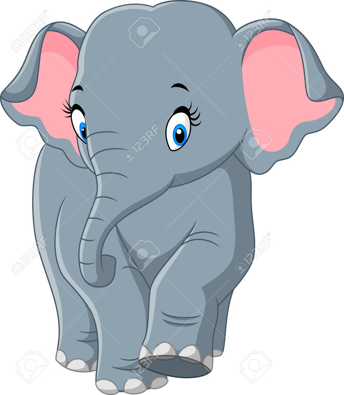 かわいい象漫画のベクトル イラストのイラスト素材 ベクタ Image