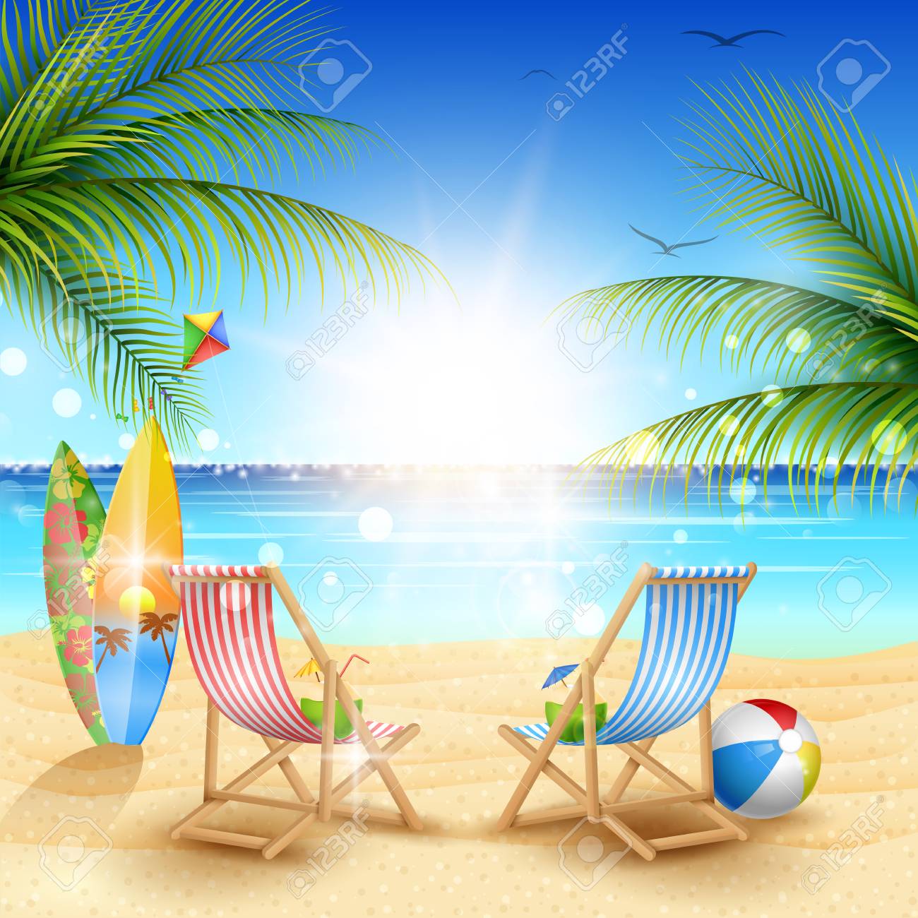 Beautiful Summer Beach Background Royalty Free SVG, Cliparts, Vectors, and  Stock Illustration. Image 100413479., image size:1300x1300