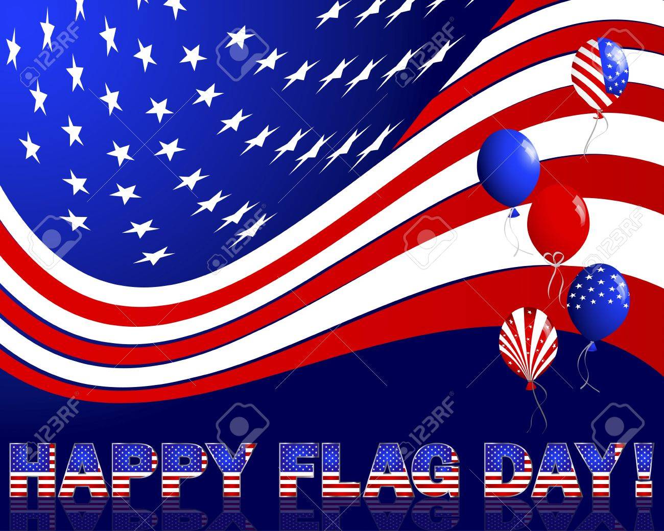 アメリカ国旗の日 テキストは アメリカの国旗の模様の風船 10eps ベクトル イラスト のイラスト素材 ベクタ Image