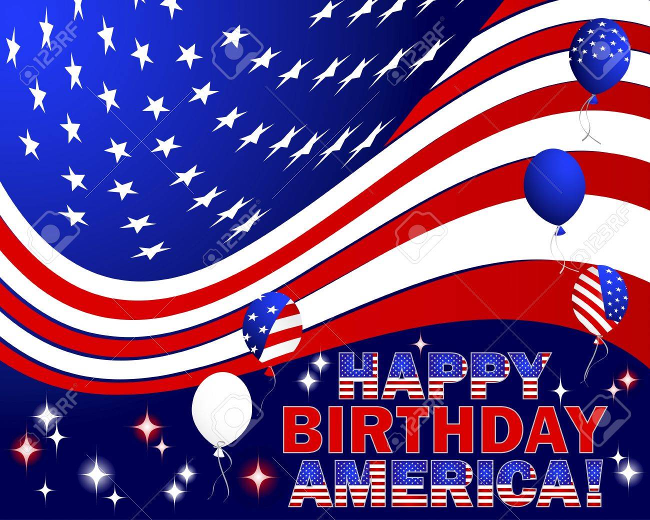 Joyeux Anniversaire Amerique Du Texte Avec Des Ballons Et Le Drapeau Americain Vector Illustration Clip Art Libres De Droits Vecteurs Et Illustration Image Joyeux Anniversaire Amerique Du Texte Avec Des Ballons Et Le Drapeau Americain Vector Illustration Clip Art Libres De Droits Vecteurs Et Illustration Image