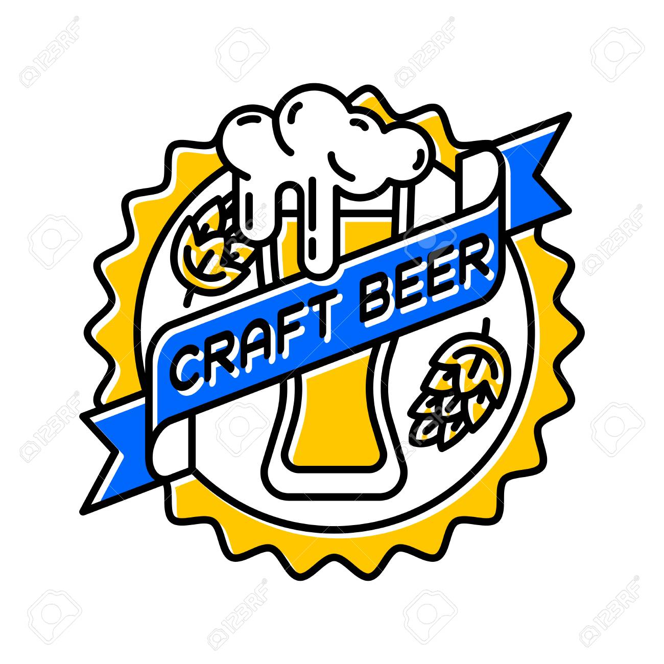 Vintage Craft Beer Retro Design Element Emblem Symbol Or Vector Royalty Free Cliparts Vectors And Stock Illustration Image 68940491