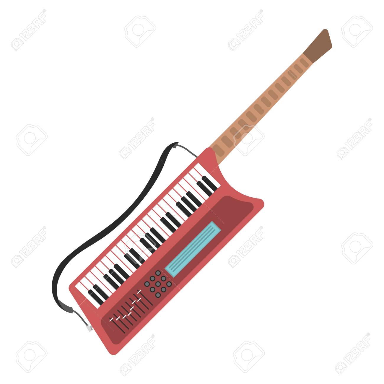 Sintetizador Guitarra Teclado Audio Piano Vector Ilustración. Ilustraciones Svg, Vectoriales, Clip Art Vectorizado Libre De Derechos. Image 71786460.