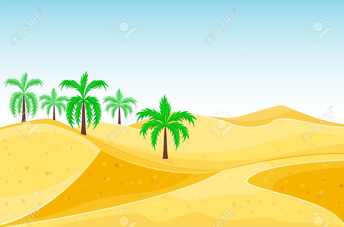 砂漠山の砂岩荒野風景の背景は 太陽暑い砂丘風景旅行ベクトル イラストの下で乾燥します のイラスト素材 ベクタ Image