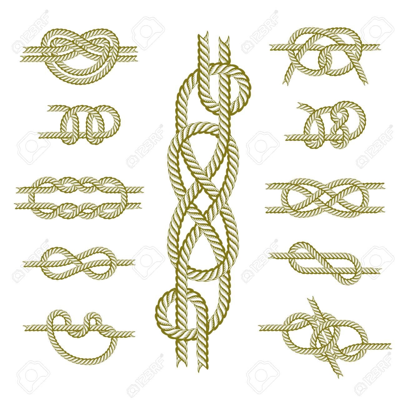 Sailor Knot Set Nautical Rope Infinity Stock Vector (Royalty Free)  282448517 | Shutterstock, image size:1300x1300