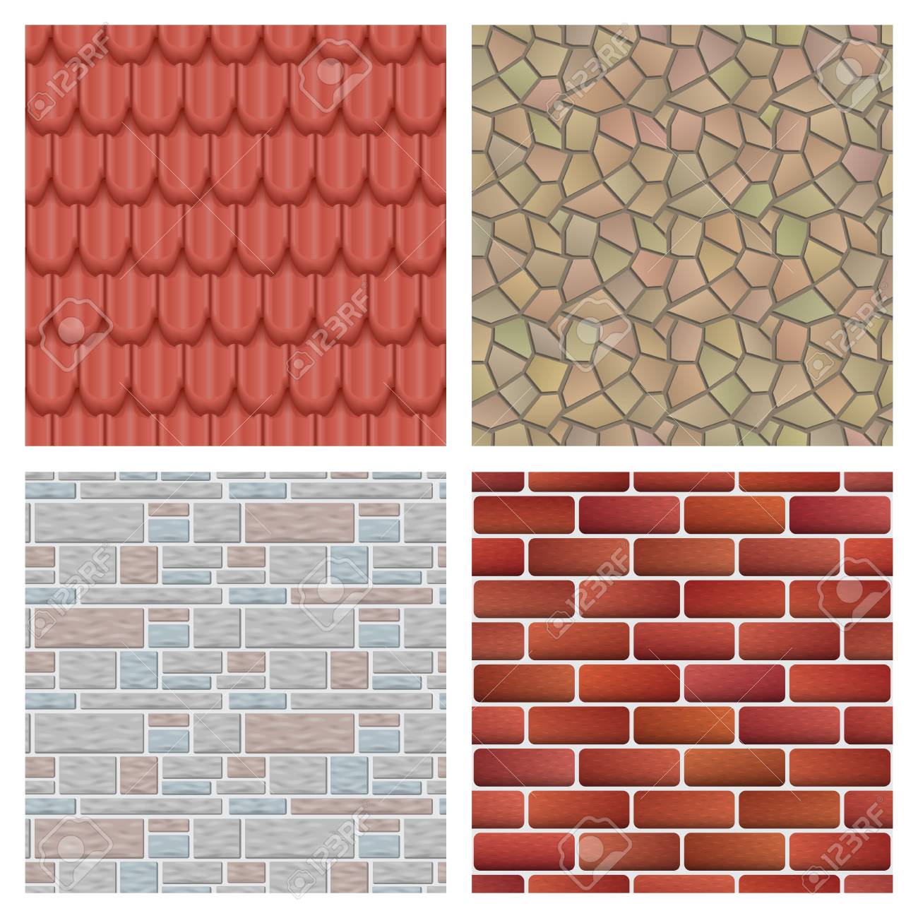 Azulejos De Techo De La Pared Clasica Y Los Elementos De La Casa