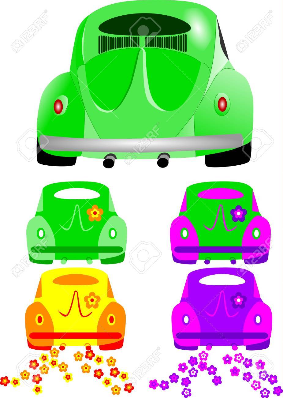 後ろからの車 のイラスト素材 ベクタ Image